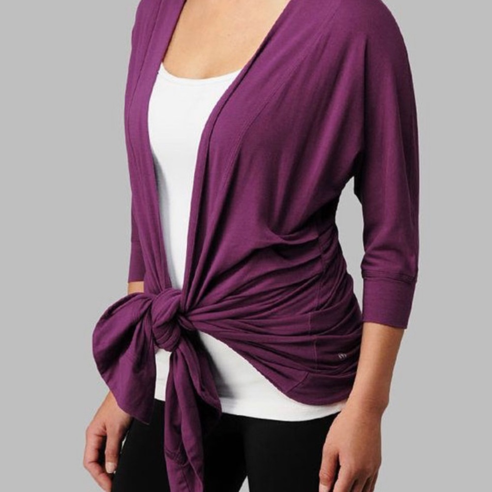 lululemon athletica Plum Tie-Front Lightweight Women's Cardigan